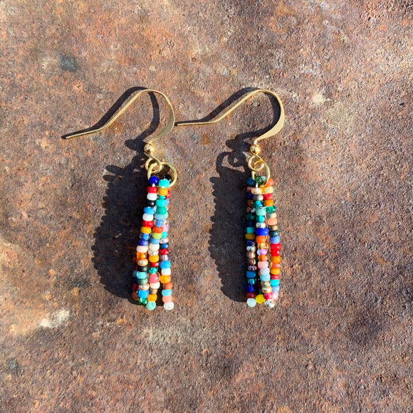 Upcycled Small New River Earrings (Gold)