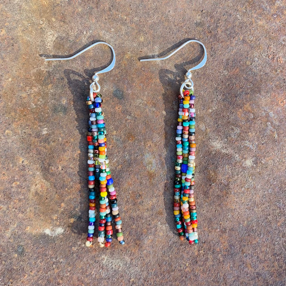 Upcycled New River Earrings (Silver)